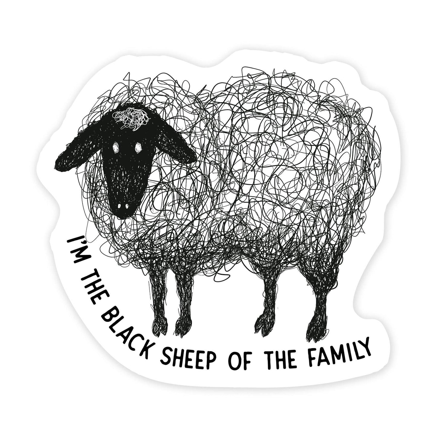Black Sheep - 3 Inch Vinyl Art Sticker