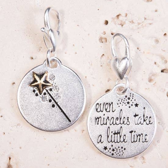 Fairy Godmother “believe”- Silver 2-tone Medallion
