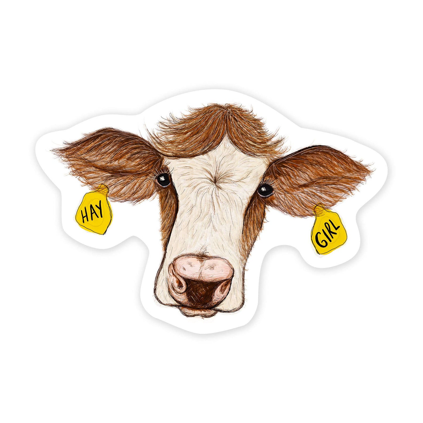 Hay Girl - 3 Inch Vinyl Art Sticker