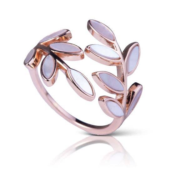 Mother of Pearl Vine Ring - Rosegold