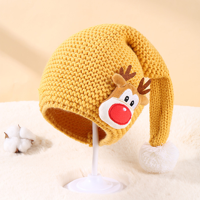 Baby/toddler Childlike Christmas knitted hat: Yellow / One Size