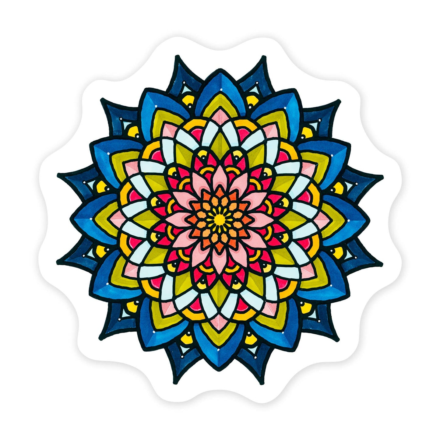 Mandala Lily - 3 Inch Vinyl Art Sticker