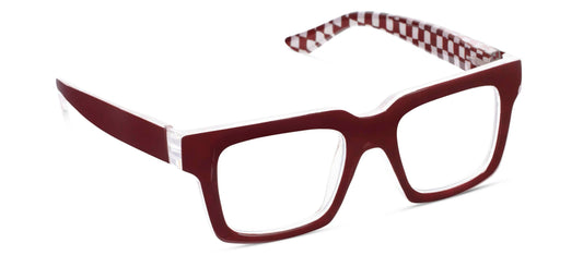 Louie (Blue Light): Dark Red/Check / Reading / 2.00