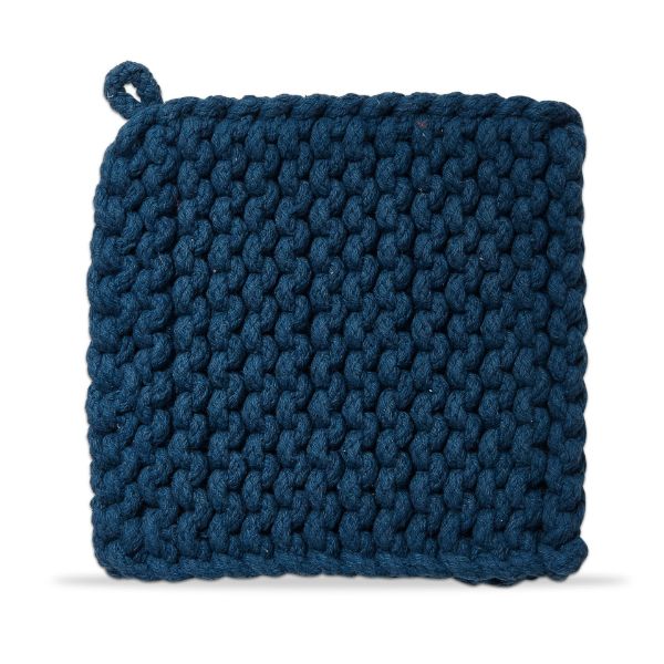 Crochet Potholder Trivet Midnight Blue