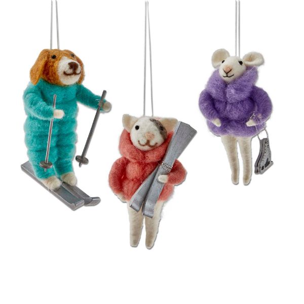 Winter Sports Critter Ornament - Assortment, Sold Separately