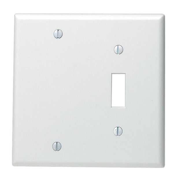 Plate 2 Gang 1 Toggle 1 Blank White