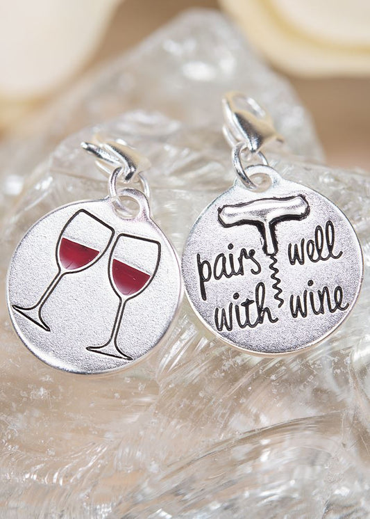 Medallion Charm - Wine - AMANDA BLU