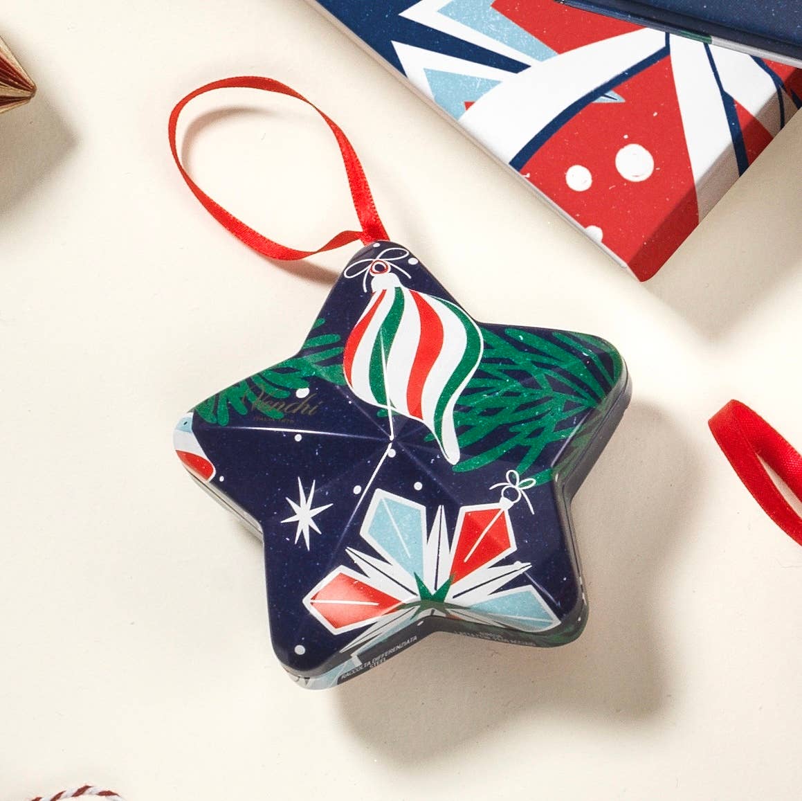 Star Chocolate Tin Christmas Ornament - Holiday Gift Sets