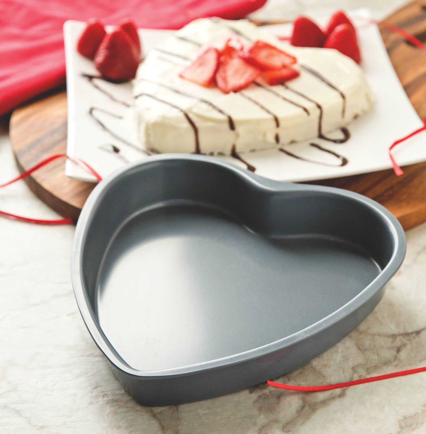 Fox Run Preferred Non-Stick Heart Cake Pan, 8"