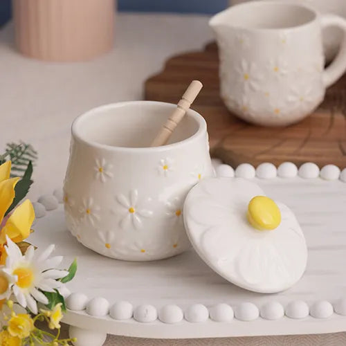 Price & Kensington Daisy Honey Pot And Drizzler