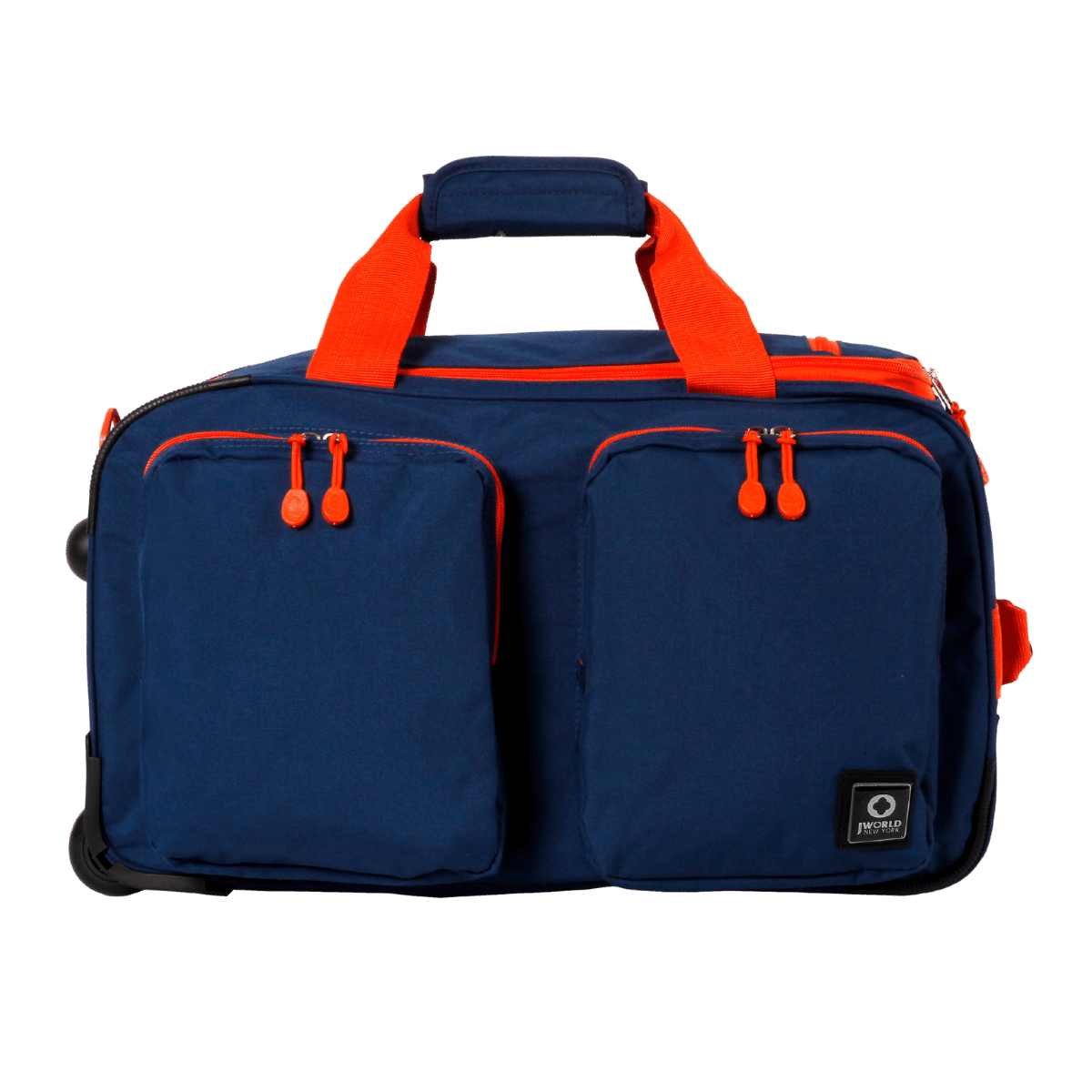 J World Duane 21-inch Travel Wheeled Duffle Bag: BLACK