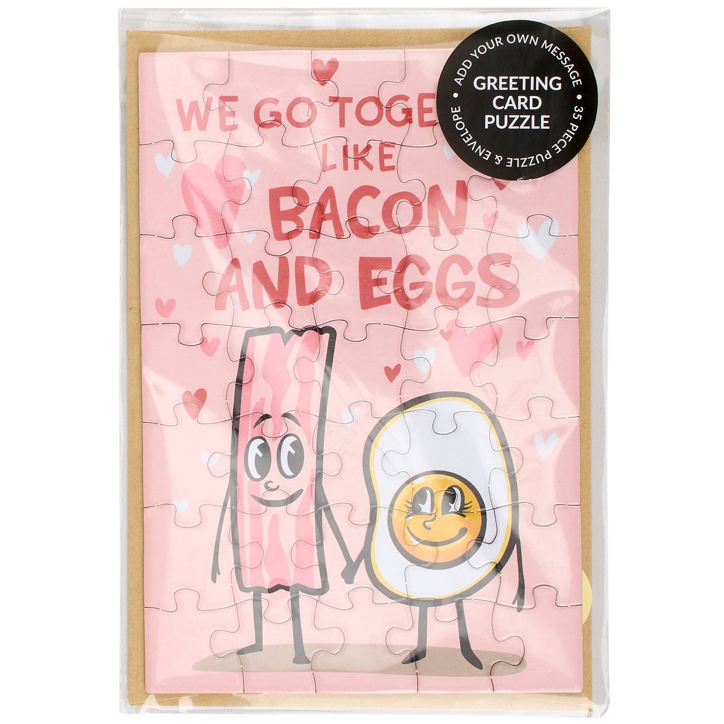 Together Like Bacon And Eggs Puzzle Card