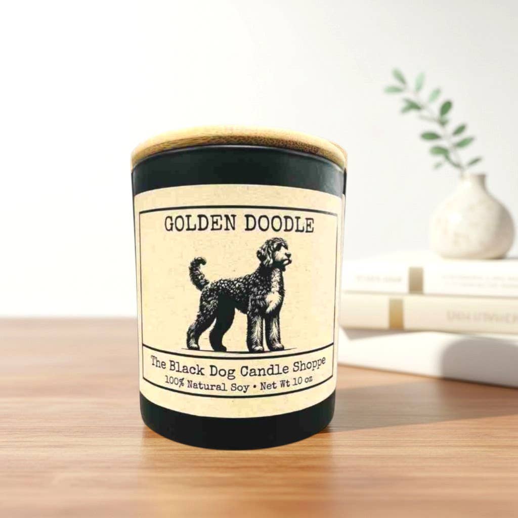 Golden Doodle Dog Breed Candle : Bourbon Butterscotch