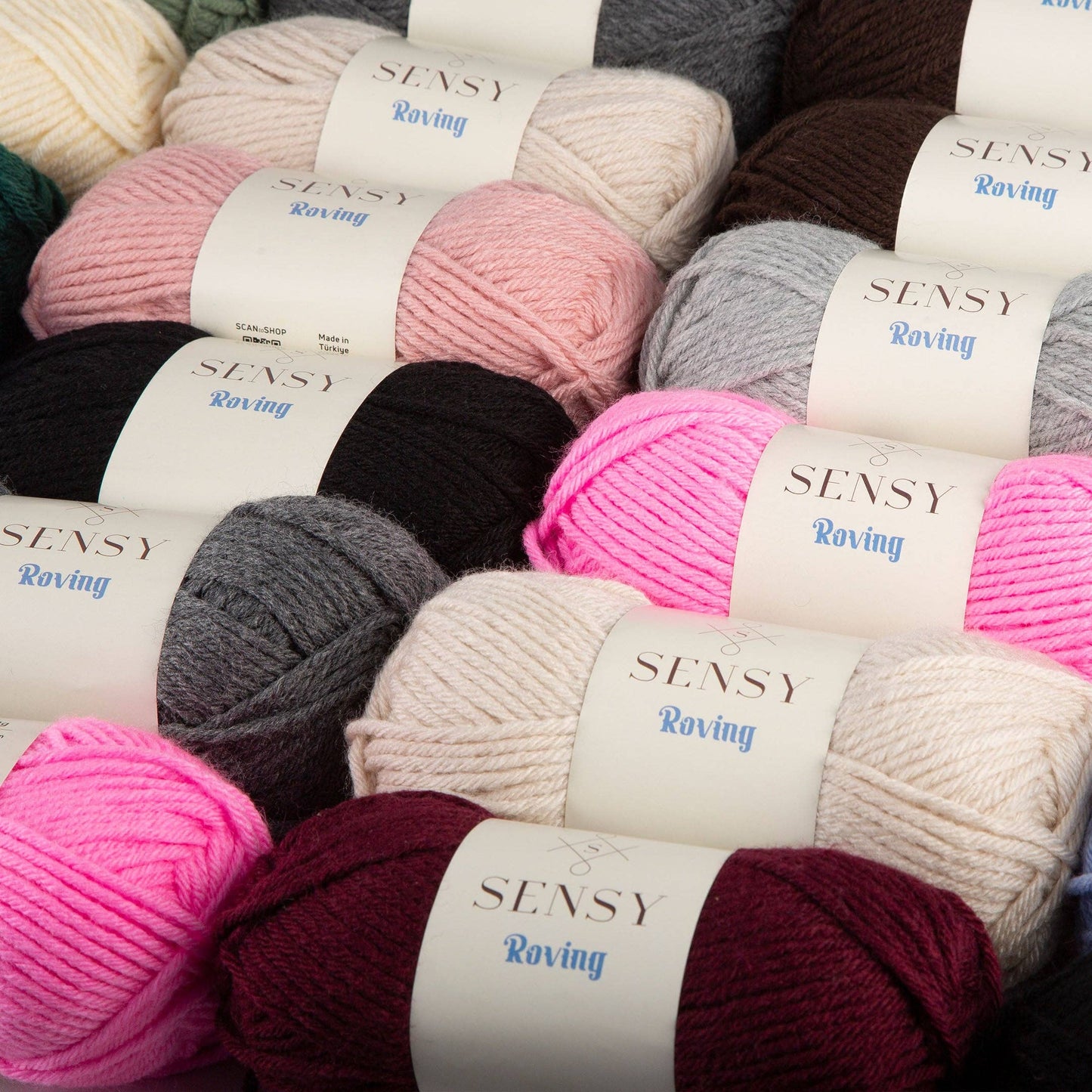 Sensy Roving Yarn, 3.5 oz, 132 Yards, Gauge 5 Bulky: Quartz Pink / 1 Skein