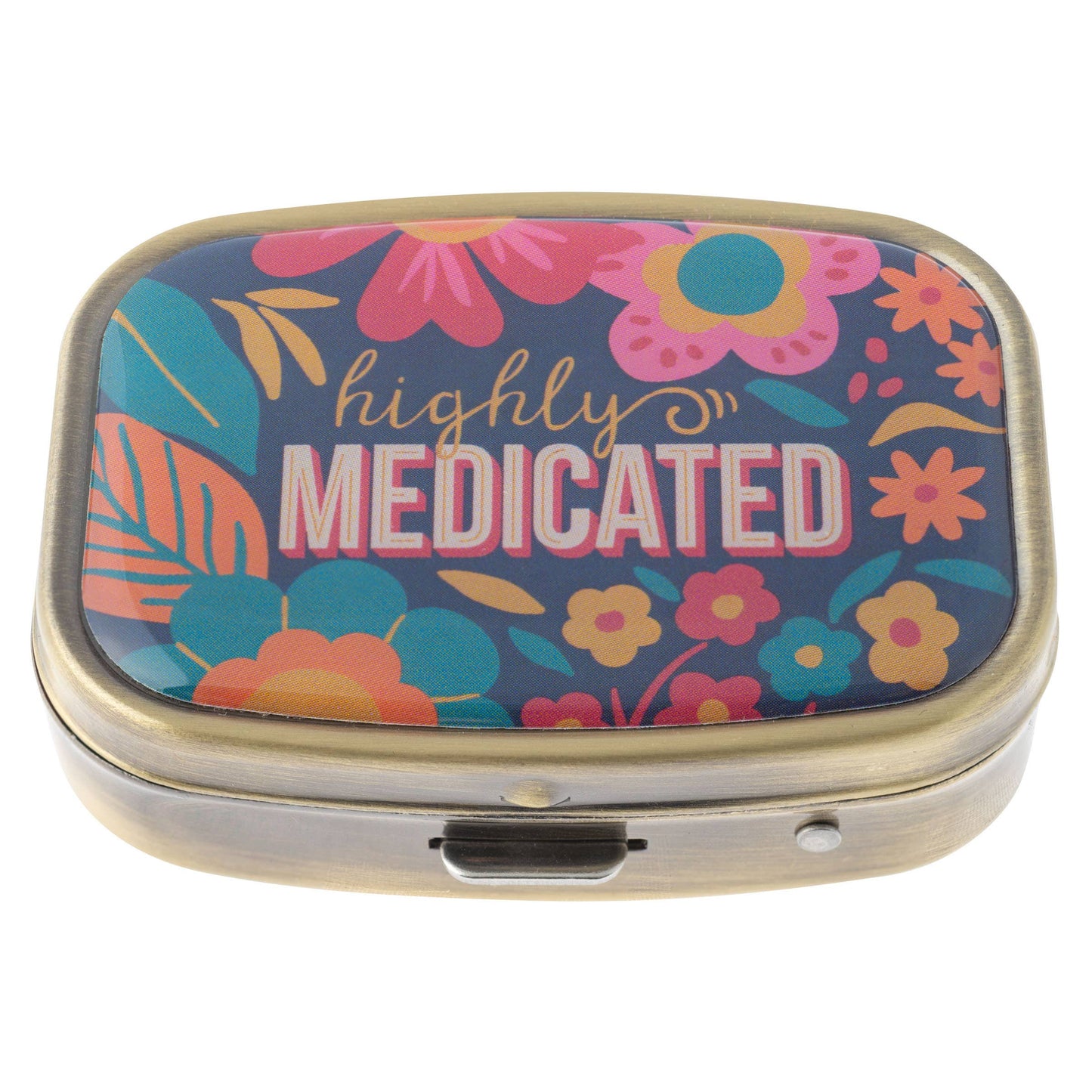 Small Metal Pill Case: Don't Panic