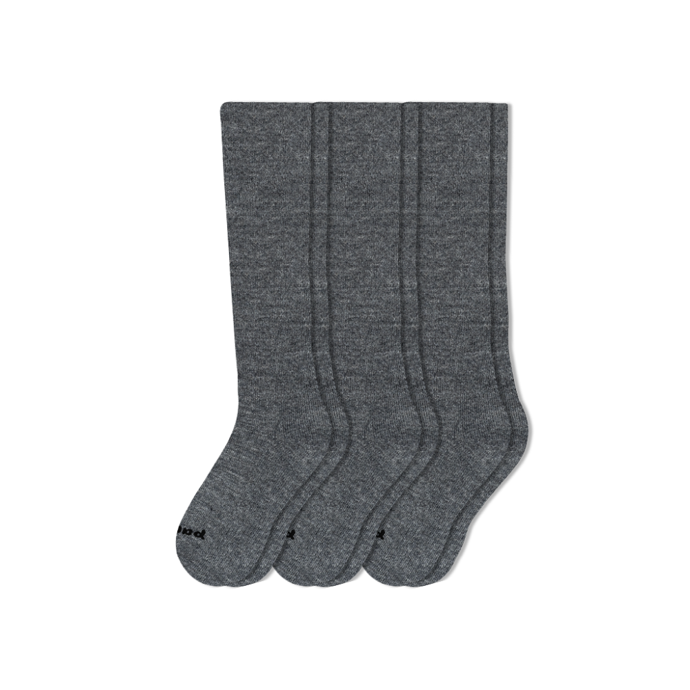Men's Compression Socks: SOLID/Gray & SOLID/Charcoal & SOLID/Black / Medium / Large (US: 7 - 10)