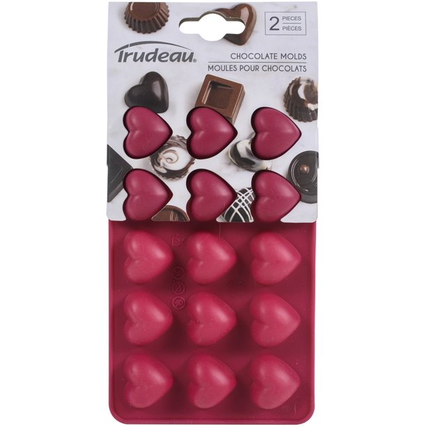 09916001 ST/2 HEART CHOCOLATE SILICONE MOLDS