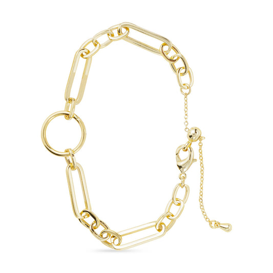'Add A Charm' Bracelet | Blu Charm Collection: Yellow Gold / Mixed Link