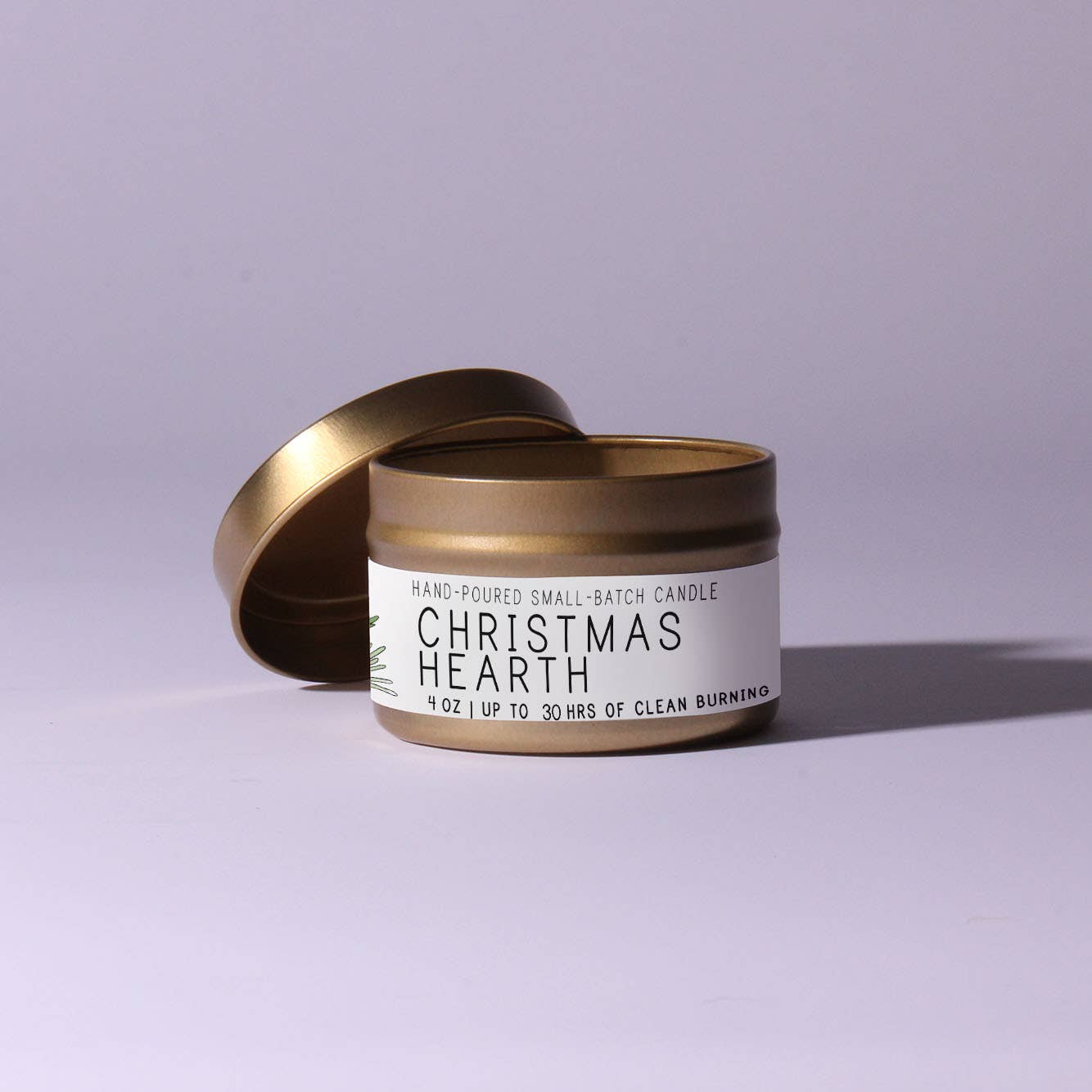 Christmas Hearth - Just Bee Candles: 13 oz (up to 60 hrs of clean burning)