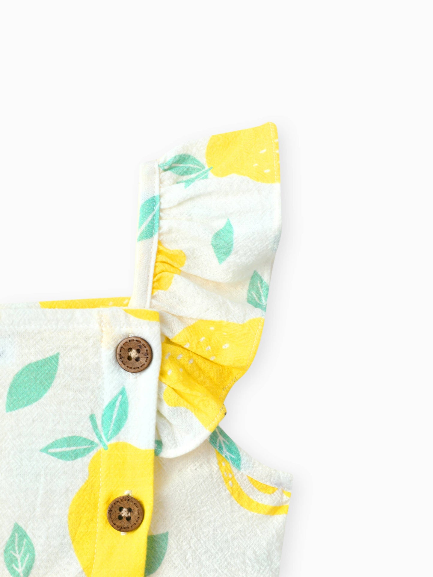 1pc Baby Girl Plaid&Lemon&Fruit Sweet Dress: Yellow / 9-12 Months