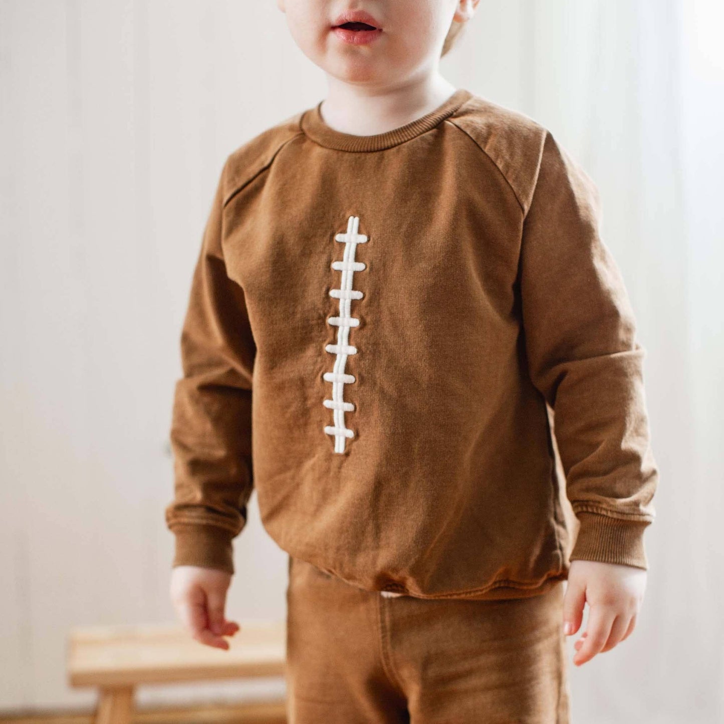 Acid Wash Football Toddler Sweatshirt Set: Hunter / 3 Toddler