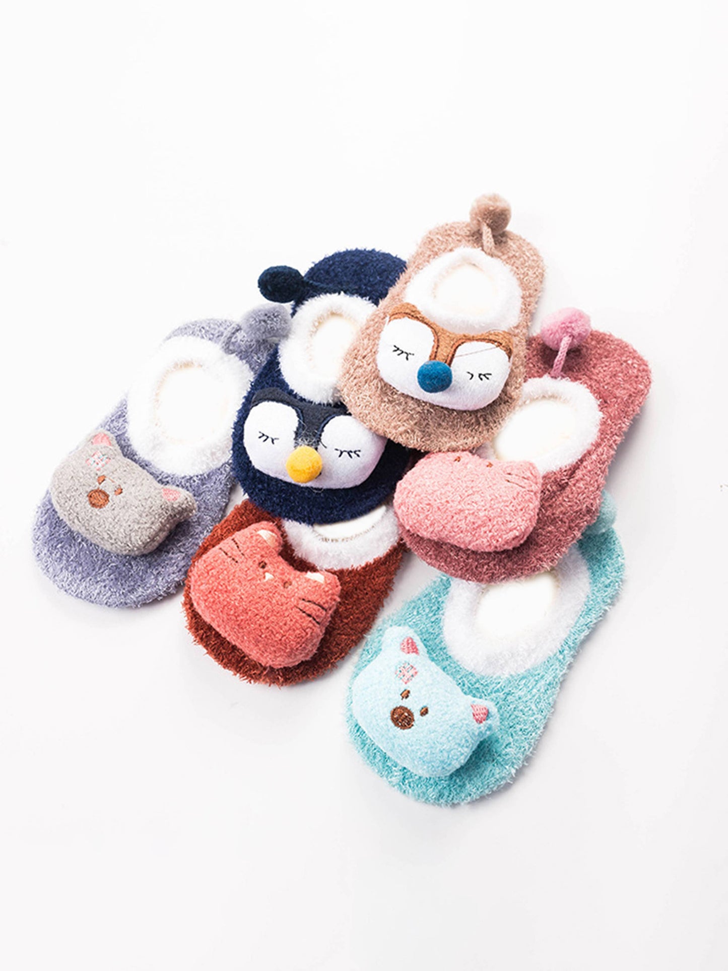 Baby / Toddler Lovely 3D Cartoon Decor Antiskid Floor Socks: Light Blue / 0-3 Months