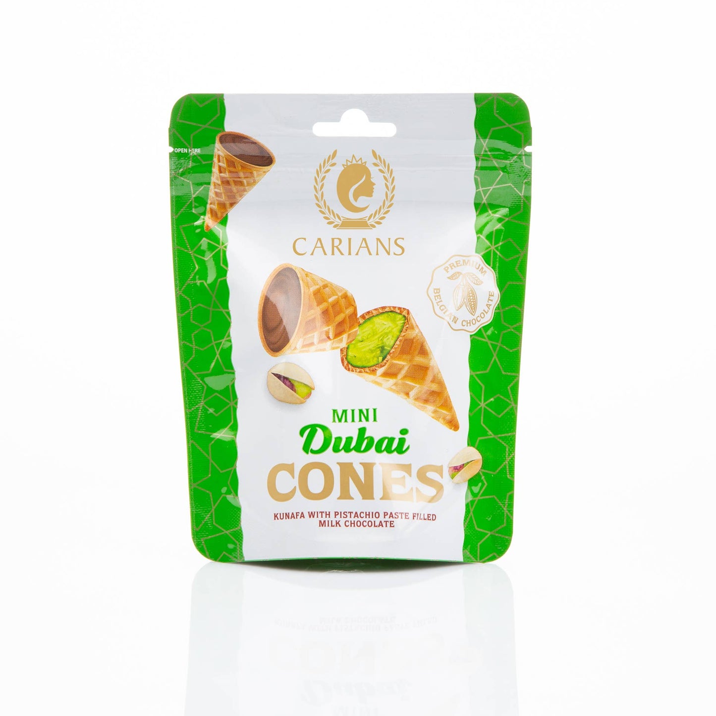 Dubai Chocolate Bite Size Mini Cones  - 12 Packs in 1 Case