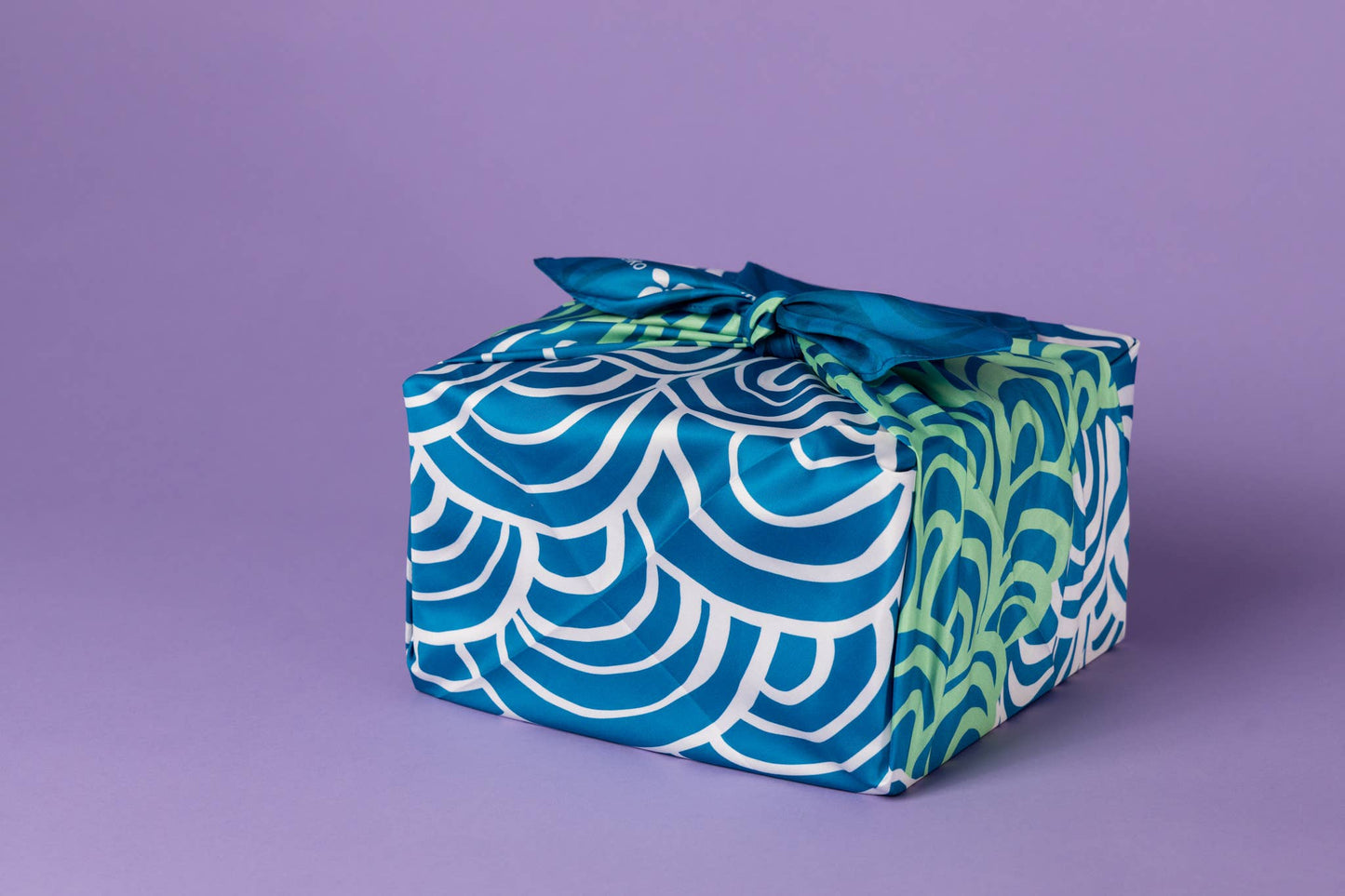 Furoshiki Reusable Japanese Fabric Gift Wrap Seigaiha Waves