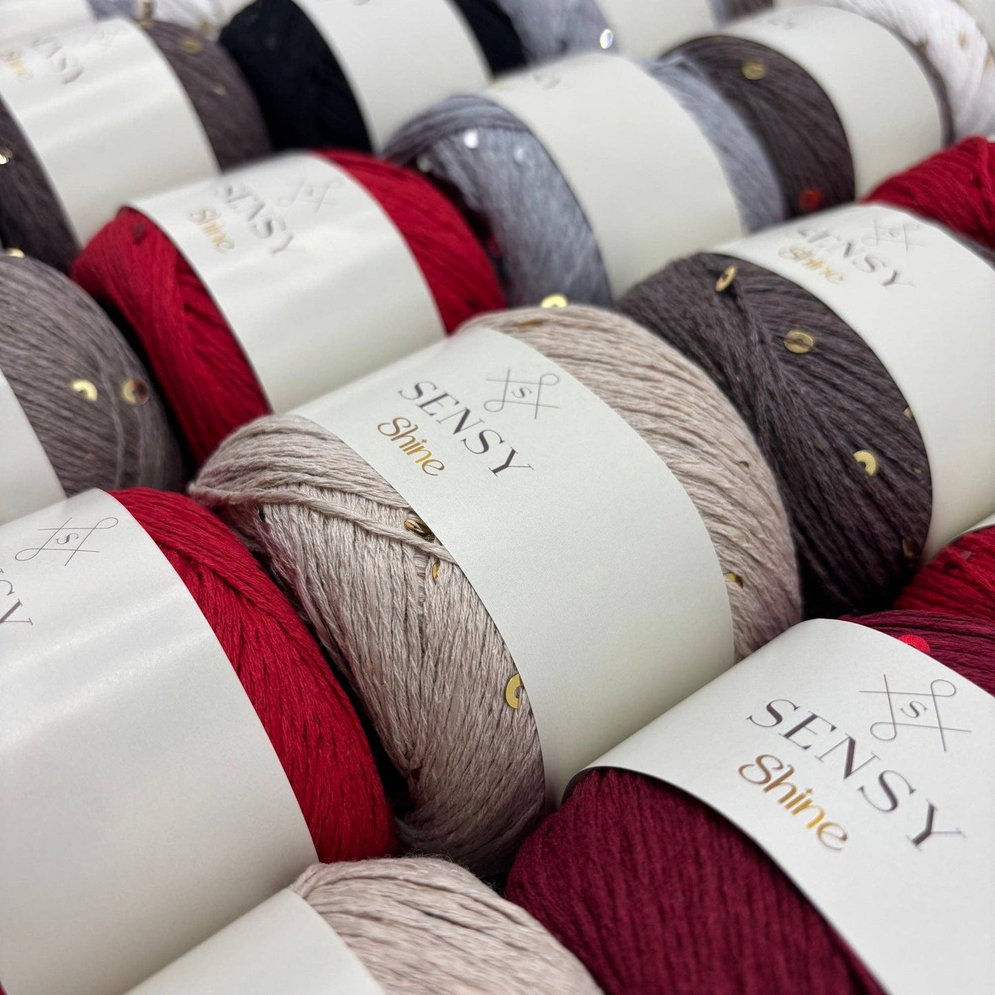 Sensy Shine Yarn, 3.5 oz, 340 yards, Gauge 2 Fine: Ecru