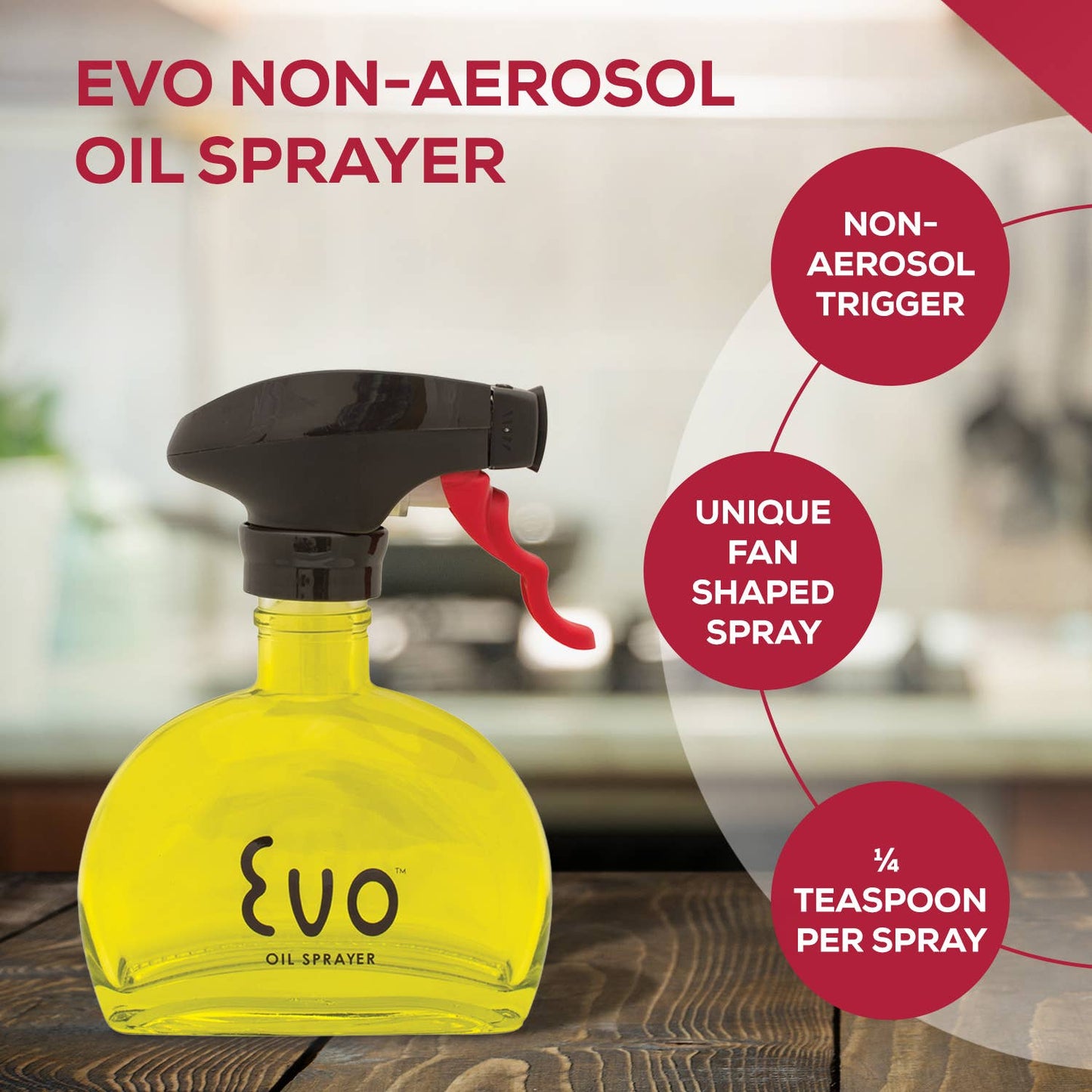 Evo Glass Oil Sprayer Bottle, 6oz: Yellow
