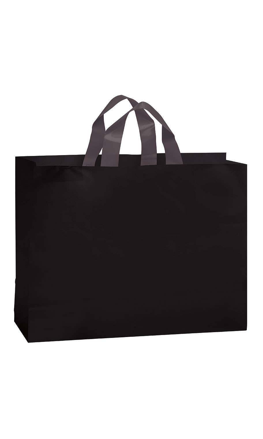 Frosted Retail Shopping Bags: Clear - Handles / Case of 250 / Large