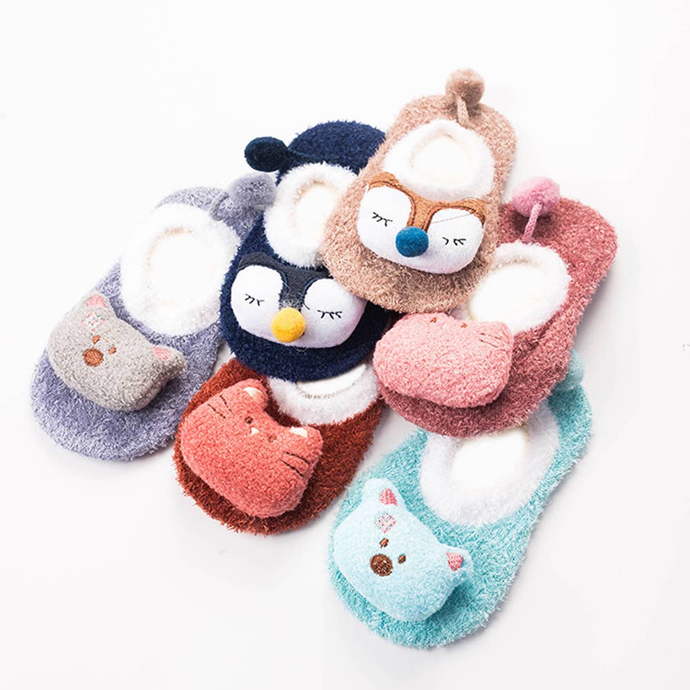 Baby / Toddler Lovely 3D Cartoon Decor Antiskid Floor Socks: Pink / 0-3 Months