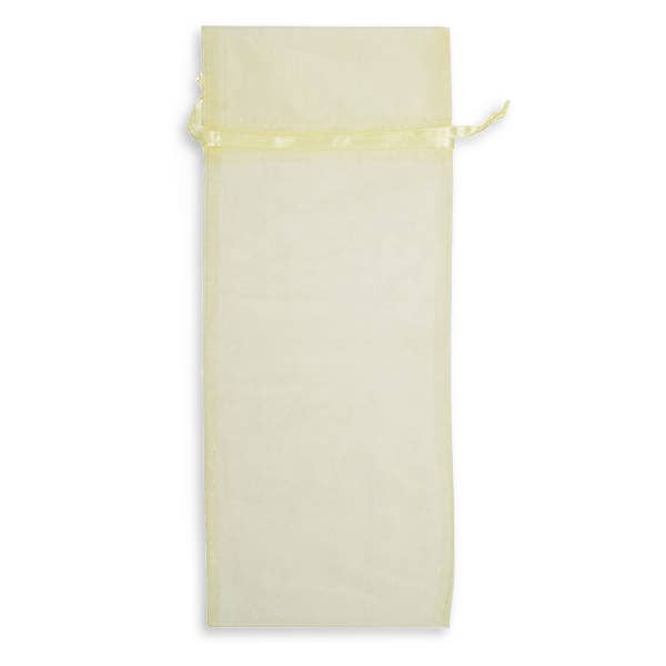 Organza Sheer Bags with Satin Drawsting Ribbon : Ivory / 10 Pack / 4x6"