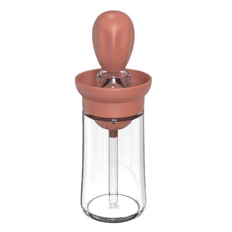 Perfectly drip Oil bottle with silicone brush Pastry steak L: 1 Pack(Mix & Match Colors)