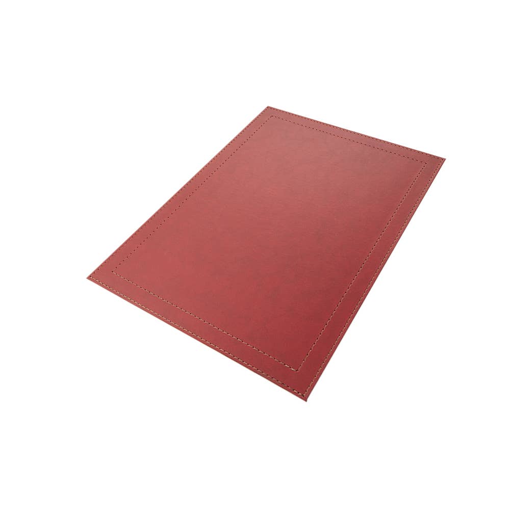 Classic Luxe Placemat Faux Leather: Brown Marble