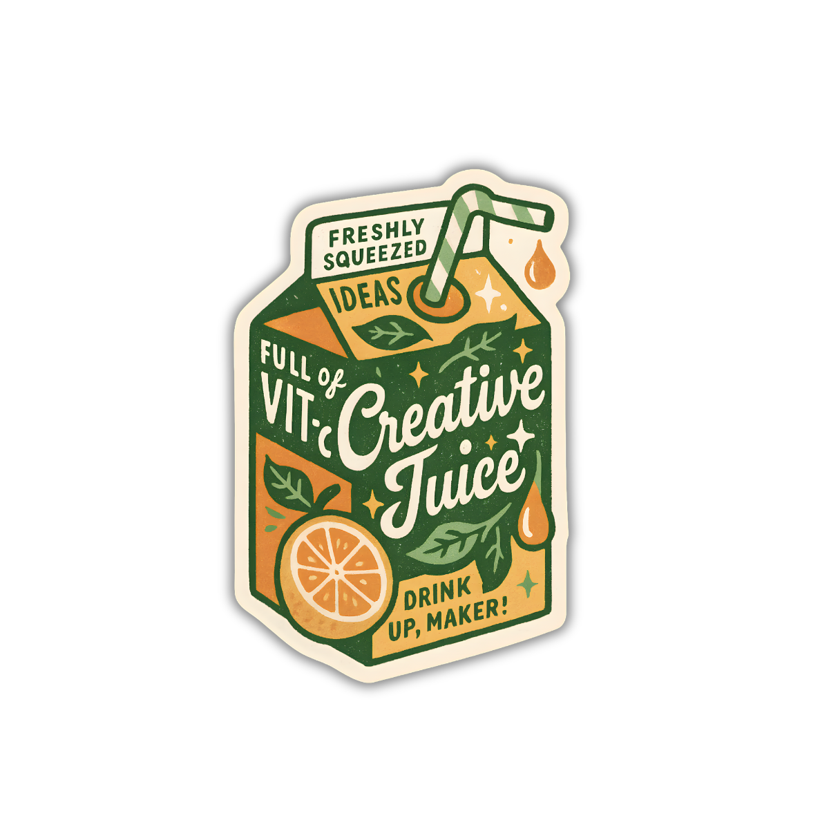 Creative Juice Sticker, Motivational Artist and Maker Decal