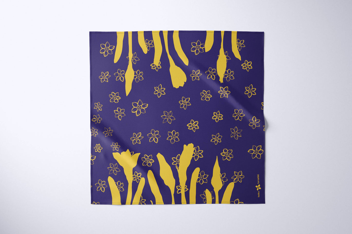 Furoshiki Reusable Japanese Fabric Gift Wrap Narcissus