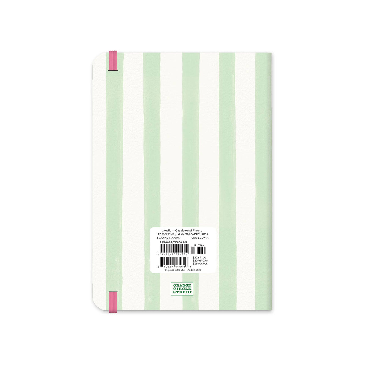 2027 Cabana Blooms Medium Casebound Planner