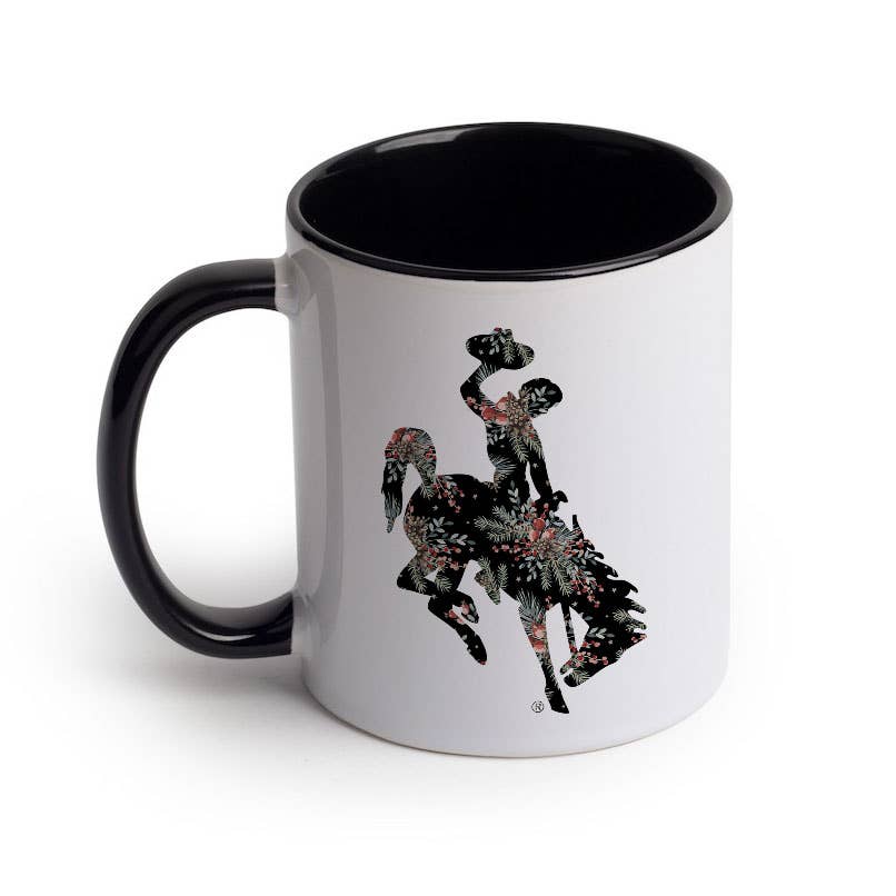 Pine and Pip Berry Wyo Steamboat Inner Color Ceramic Mug: 11 oz