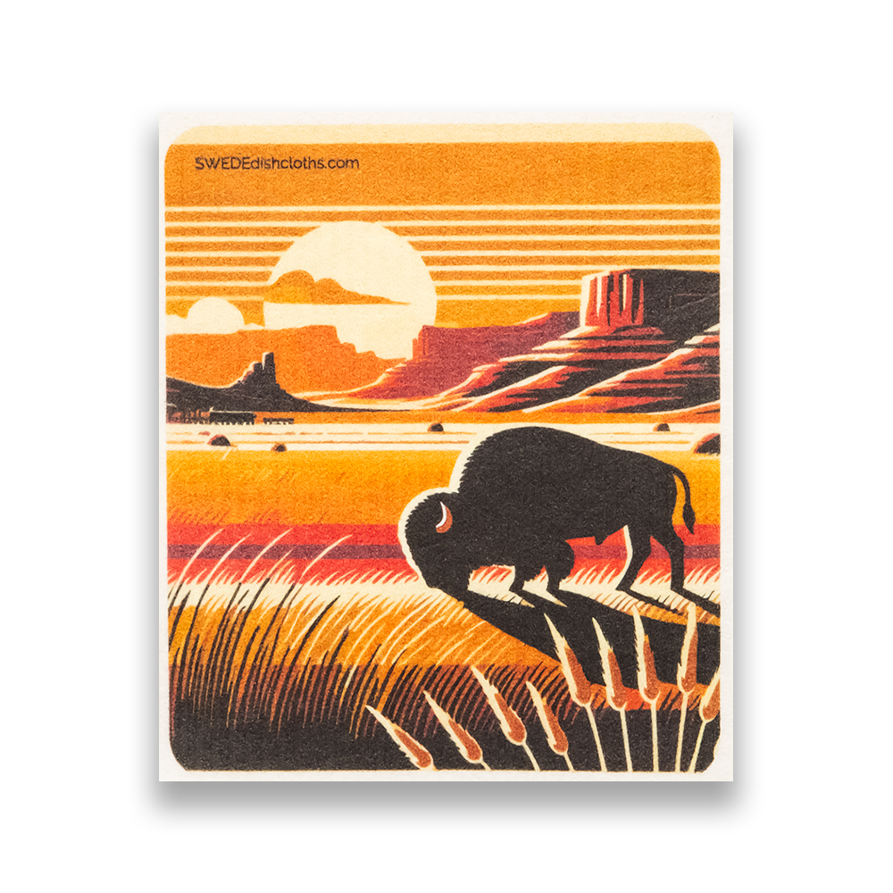 Swedish Dishcloth Bison and the Buttes