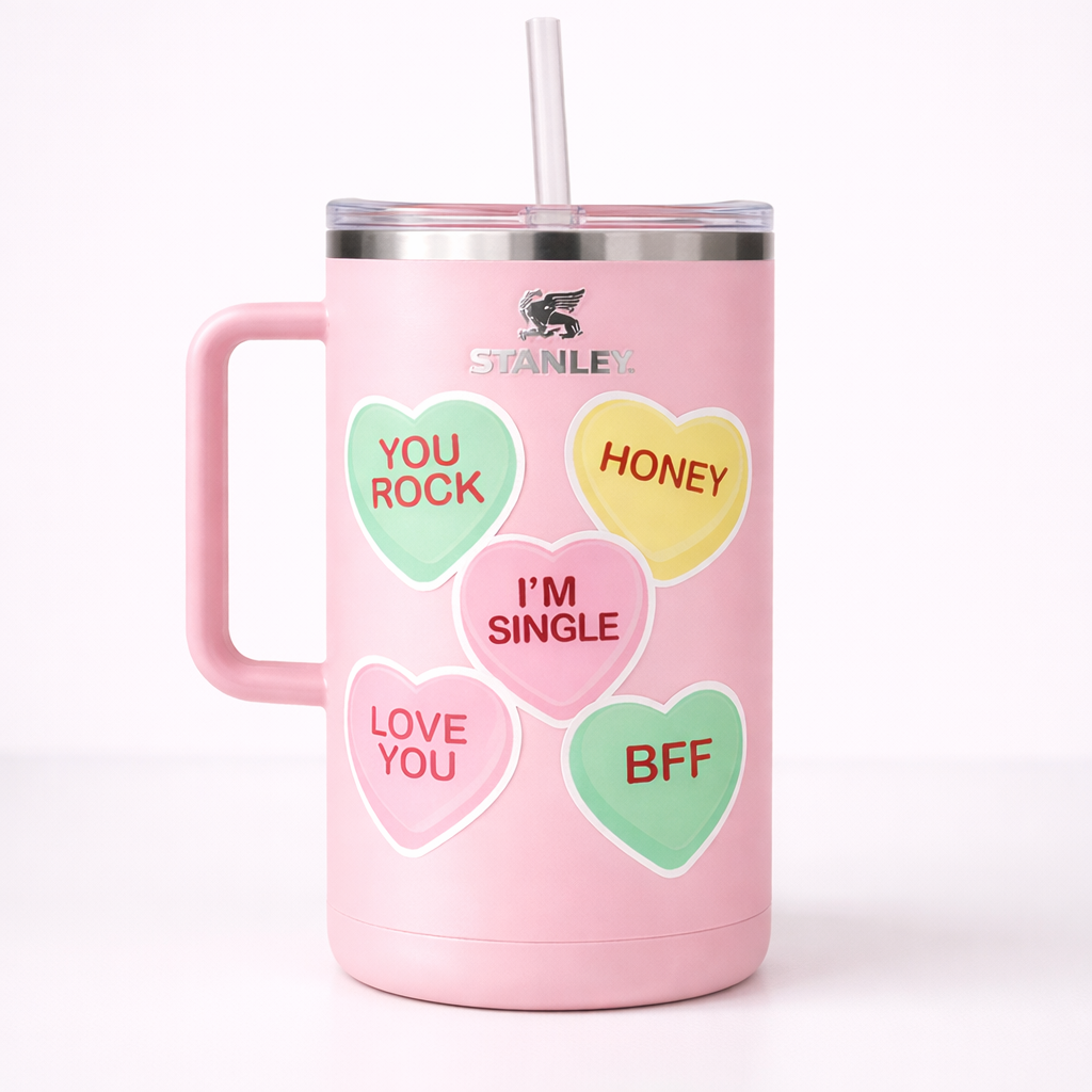 Love You Candy Heart Sticker
