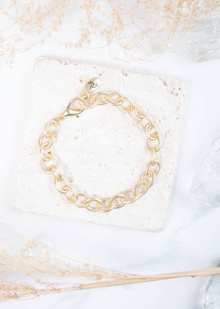 Chain Bracelet - Matte Gold