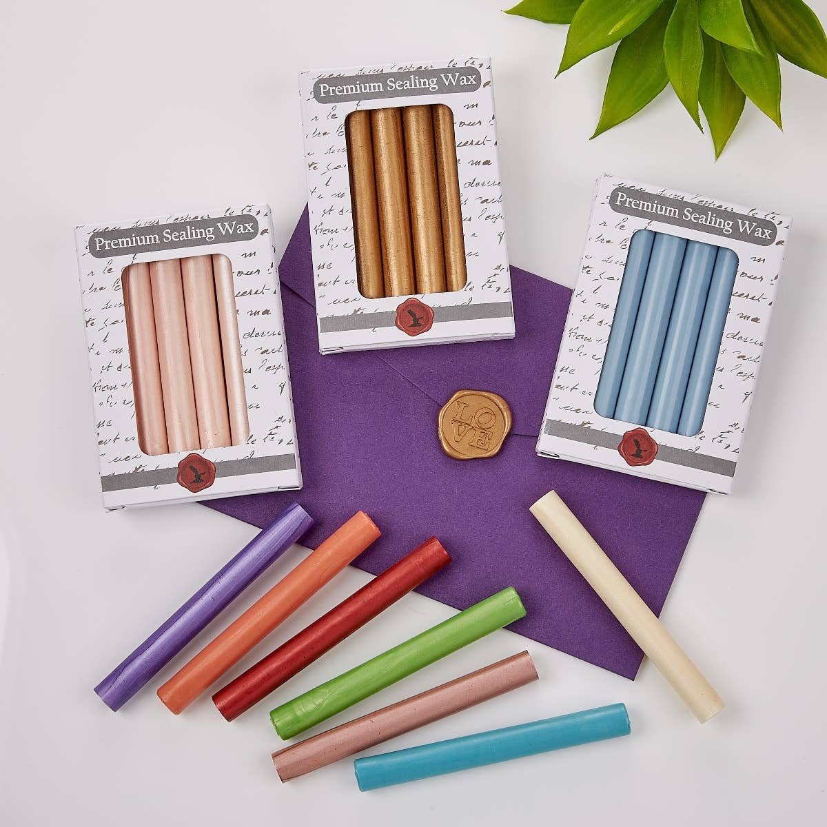 Glue Gun Sealing Wax Sticks-6 Pack- 36 colors: Black