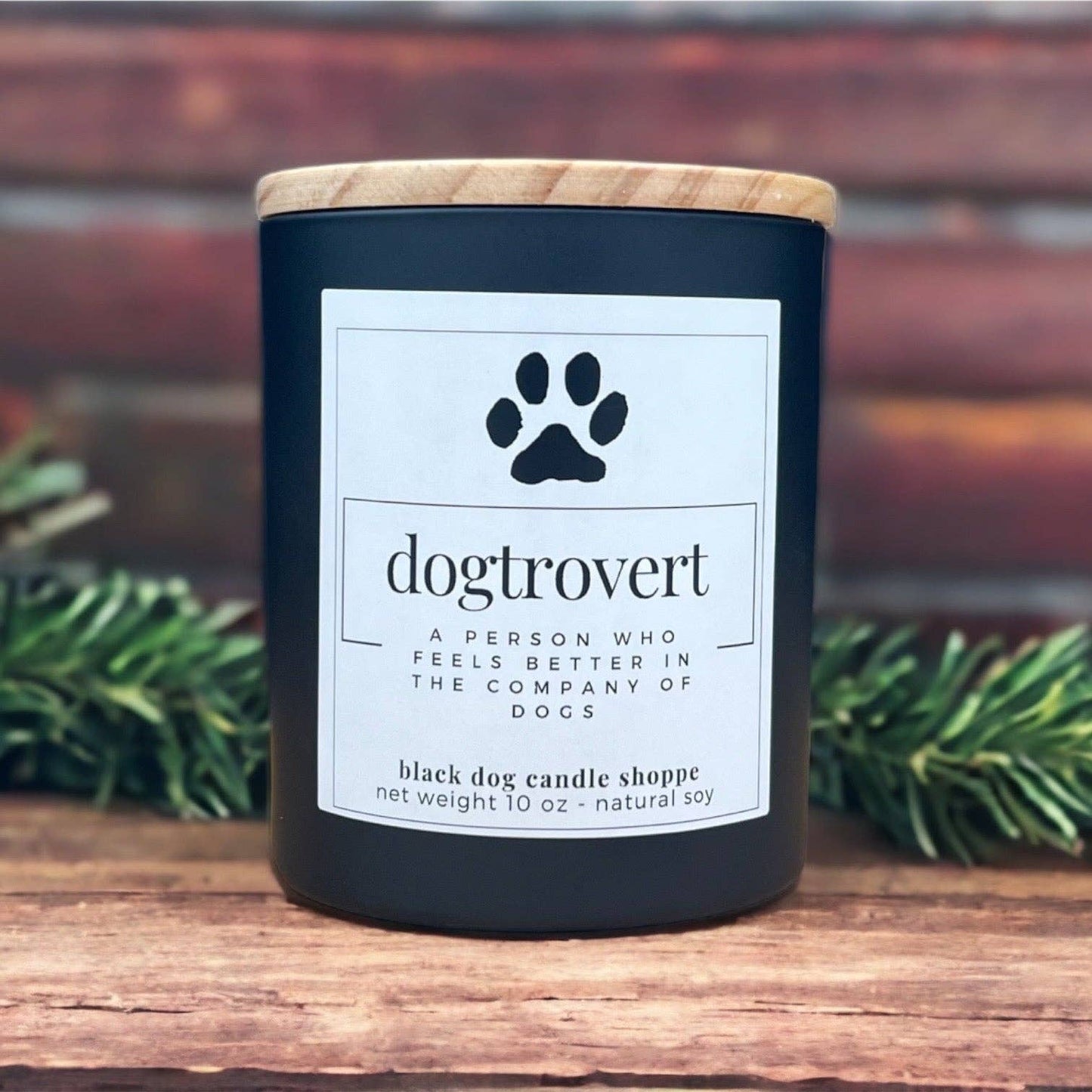 Dogtrovert Dog Lover Candle: Black / Baja Cactus Blossom
