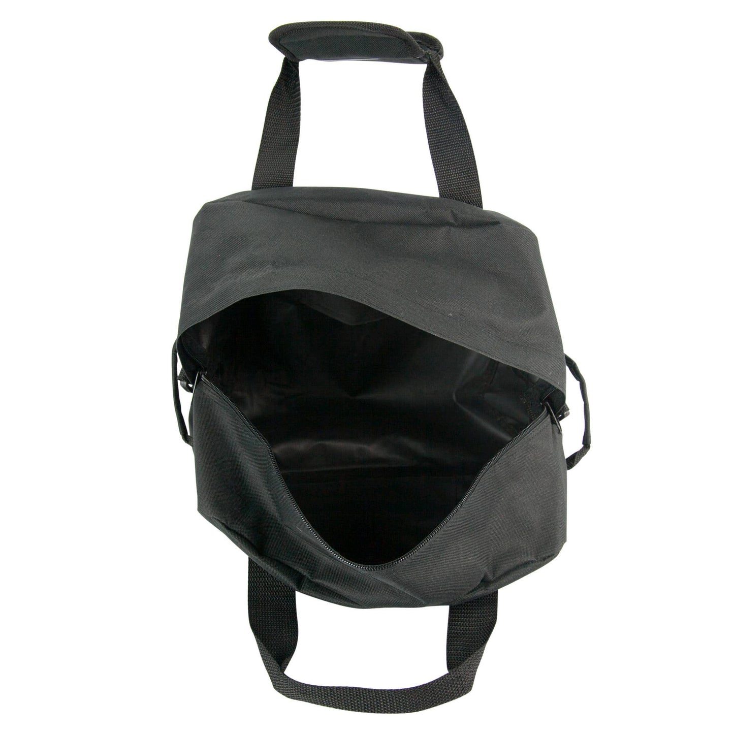 DALIX 14" Small Duffle Bag Two Toned Gym Travel Bag: Black