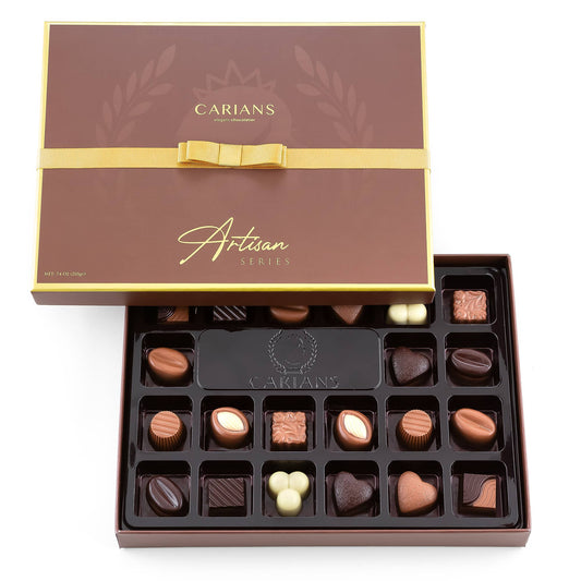 Valentine's  Chocolate Gift Box Premium Quality, Gold Ribbon