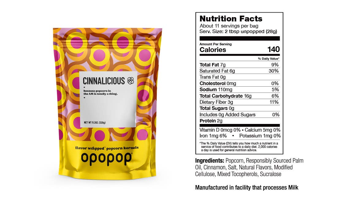 FG - 00153 Cinnalicious 320g Big Bags Popcorn Kernels Restock