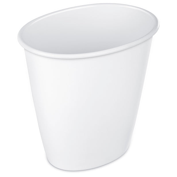 STERILITE WASTE BASKET VAN OVL WHT 1.5GAL