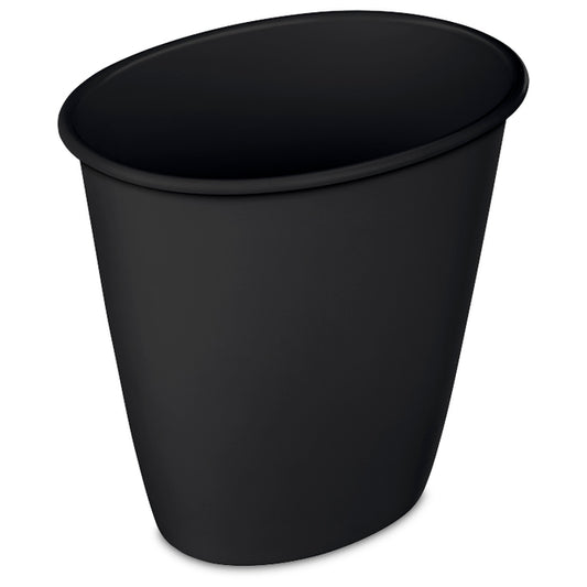 141311 STERILITE WASTE BASKET VAN OVL BLK 1.5GAL