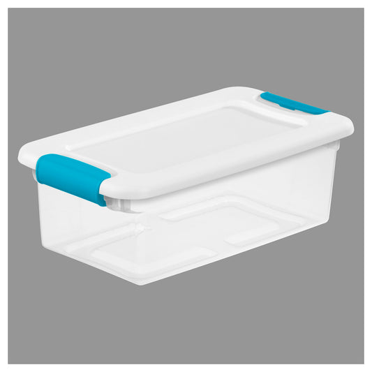 TOTE CLR LATCH WHT LID 6QT